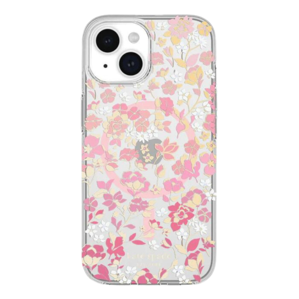 KATE SPADE Hardshell MagSafe Case - iPhone 15 / 14 / 13  (Flowerbed Pink)