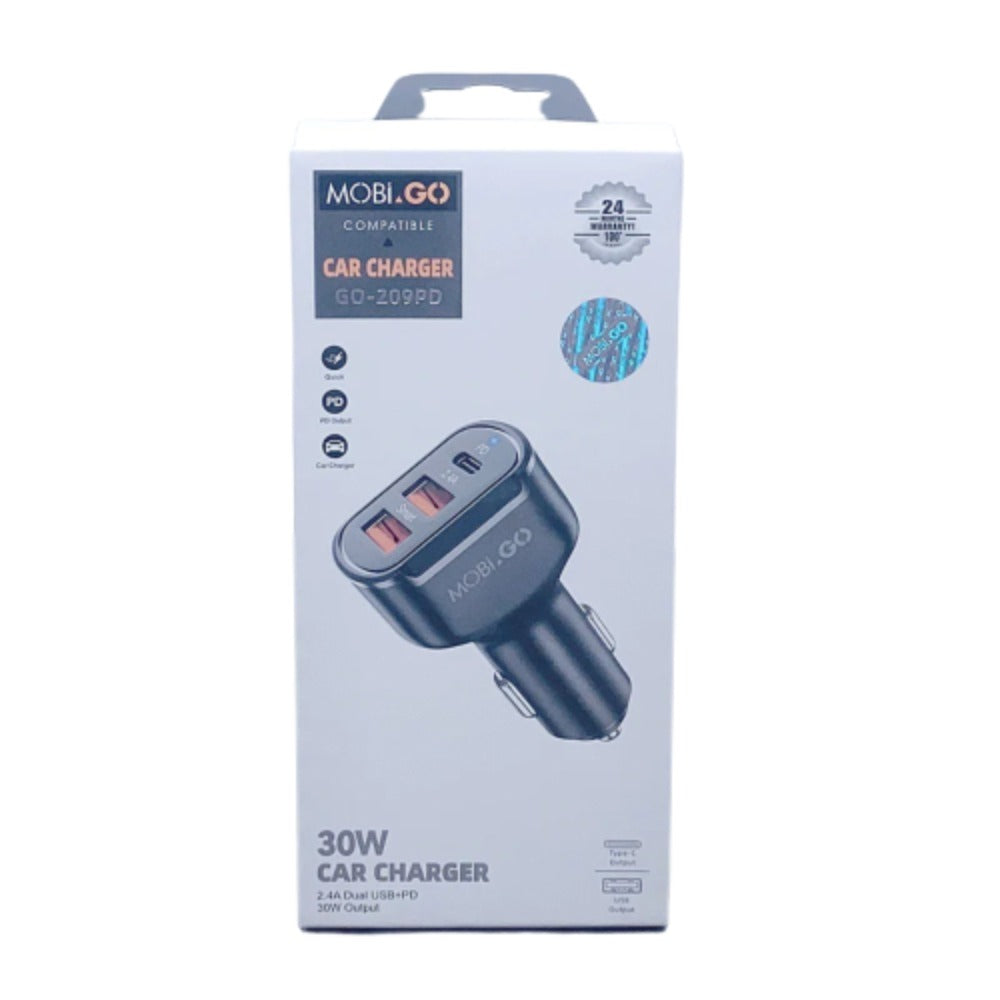 mobigo-2-usb-type-c-30w-2-4a-dual-usb-pd-car-charger-front