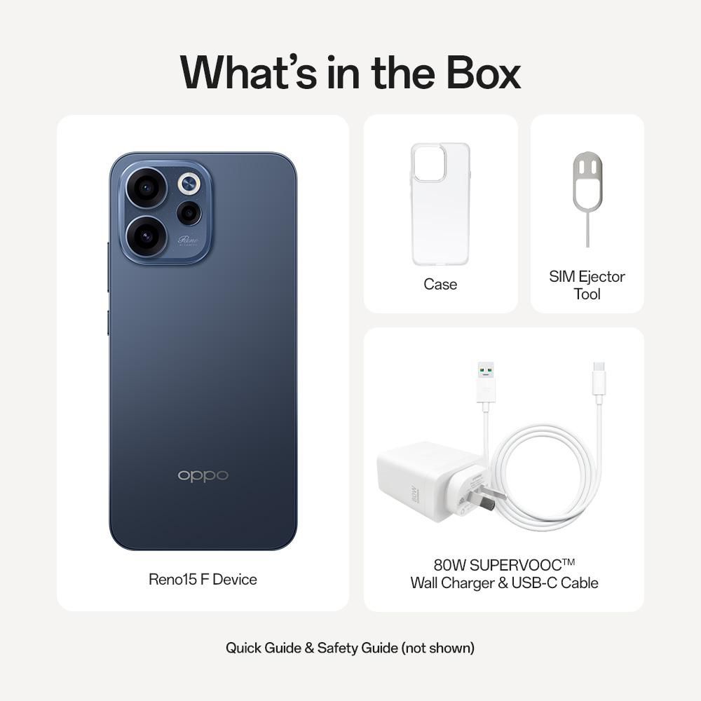 OPPO RENO15 F 5G 256GB (Twilight Black) -(AU Stock)