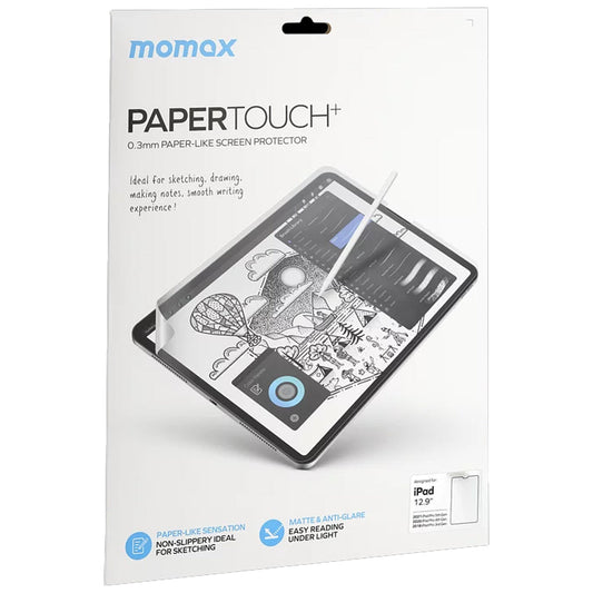MOMAX PAPER TOUCH+ 0.3MM SCREEN PROTECTOR IPAD PRO 3/4/5th GEN 12.9'