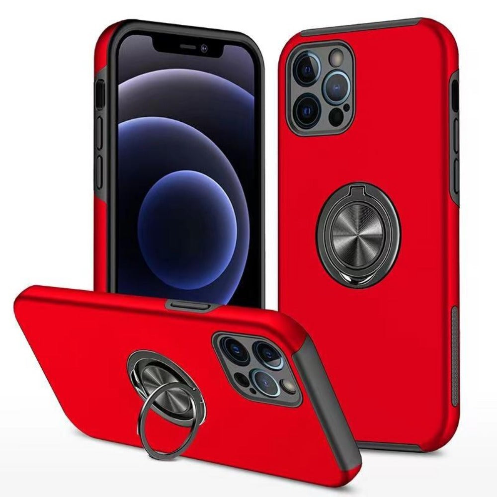 KingLink Armor Ring Hard Case iPhone 13 Pro (6.1') - Red