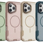 MaxGuard Dual-Layer MagSafe Case with Camera Ring Kickstand for iPhone 17 - Brown