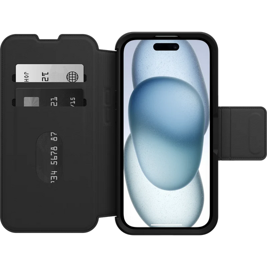 OtterBox Strada Folio MageSafe Leather Case - iPhone 15+ / 14+ 6.7" (Black)